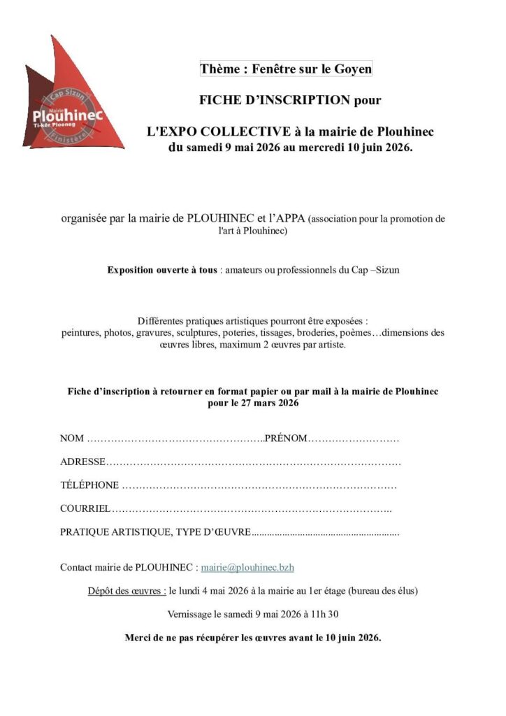 Image du document Fiche d’inscription expo collective 2026