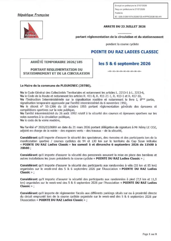 Image du document AT 2026 185 Pointe du Raz Ladies Classic du 5 au 6 septembre